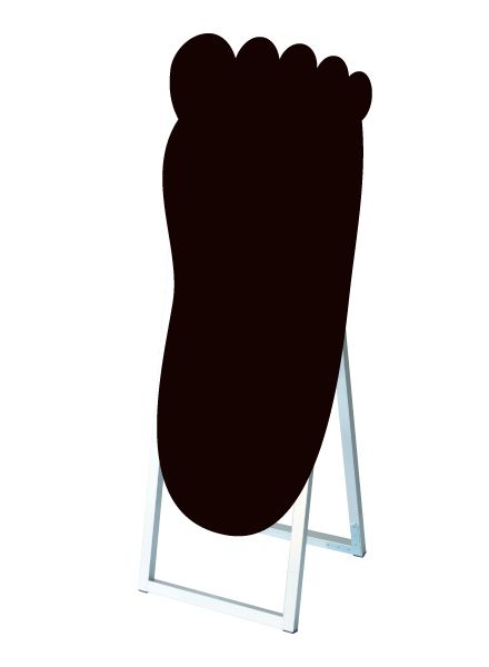 常磐精工 マーカースタンド ポップルスタンド看板シルエット 45×90片面ブラック 足形 PPSKSL45X90K-FOT-B|【店舗用品】