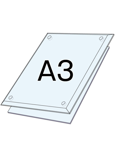 常磐精工 専用オプション ポールスタンド アクリルクリア(透明) A3セット PSSAC-A3|【店舗用品】