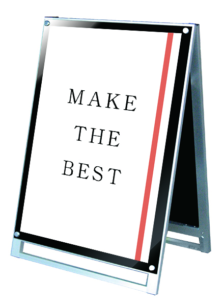 常磐精工 ポスタースタンド ポスター用スタンド看板 A1ロウ両面ブラック PSSK-A1LRB|【店舗用品】