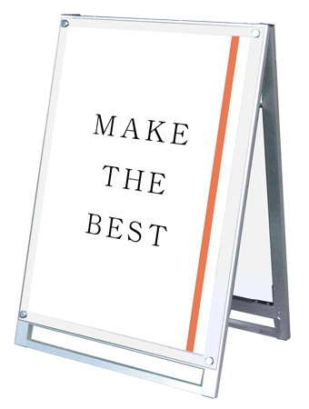 常磐精工 ポスタースタンド ポスター用スタンド看板 A1ロウ両面ホワイト PSSK-A1LRW|【店舗用品】