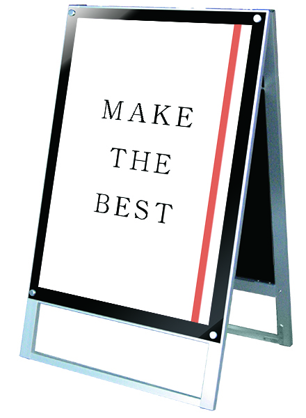 常磐精工 ポスタースタンド ポスター用スタンド看板 A1両面ブラック PSSK-A1RB|【店舗用品】