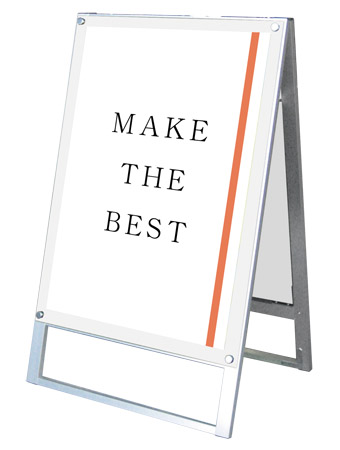 常磐精工 ポスタースタンド ポスター用スタンド看板 A1両面ホワイト PSSK-A1RW|【店舗用品】