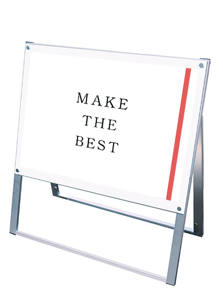 常磐精工 ポスタースタンド ポスター用スタンド看板 A1横片面ホワイト PSSK-A1YKW|【店舗用品】