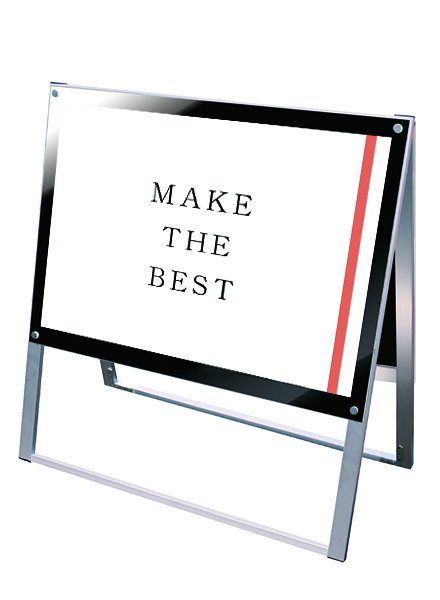 常磐精工 ポスタースタンド ポスター用スタンド看板 A1横両面ブラック PSSK-A1YRB|【店舗用品】