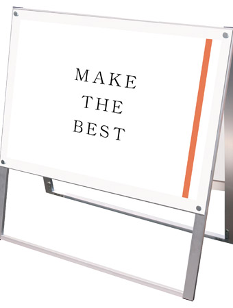 常磐精工 ポスタースタンド ポスター用スタンド看板 A1横両面ホワイト PSSK-A1YRW|【店舗用品】