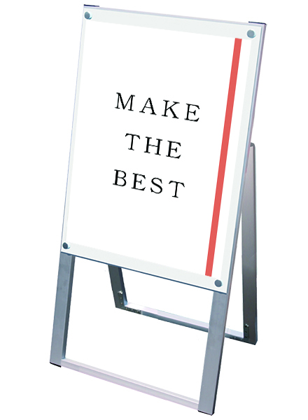 常磐精工 ポスタースタンド ポスター用スタンド看板 A2片面ホワイト PSSK-A2KW|【店舗用品】