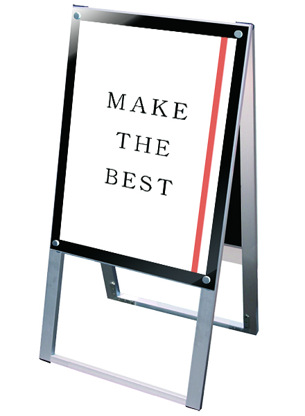 常磐精工 ポスタースタンド ポスター用スタンド看板 A2両面ブラック PSSK-A2RB|【店舗用品】