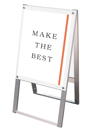 常磐精工 ポスタースタンド ポスター用スタンド看板 A2両面ホワイト PSSK-A2RW|【店舗用品】