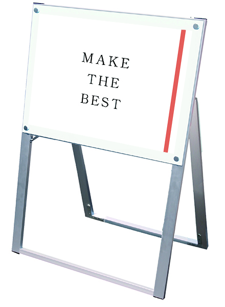 常磐精工 ポスタースタンド ポスター用スタンド看板 A2横片面ホワイト PSSK-A2YKW|【店舗用品】