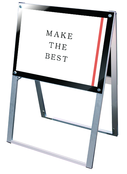 常磐精工 ポスタースタンド ポスター用スタンド看板 A2横両面ブラック PSSK-A2YRB|【店舗用品】