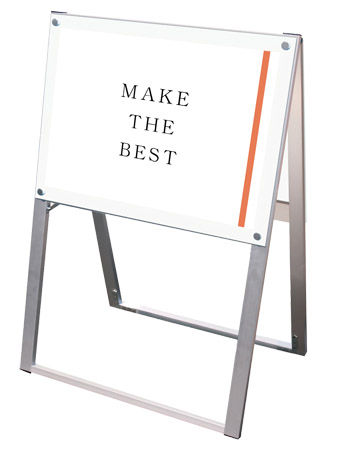 常磐精工 ポスタースタンド ポスター用スタンド看板 A2横両面ホワイト PSSK-A2YRW|【店舗用品】