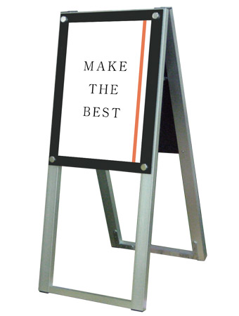 常磐精工 ポスタースタンド ポスター用スタンド看板 A3縦ハイ両面ブラック PSSK-A3THRB|【店舗用品】