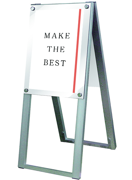 常磐精工 ポスタースタンド ポスター用スタンド看板 A3縦ハイ両面ホワイト PSSK-A3THRW|【店舗用品】