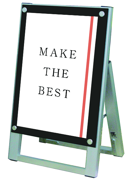 常磐精工 ポスタースタンド ポスター用スタンド看板 A3縦片面ブラック PSSK-A3TKB|【店舗用品】