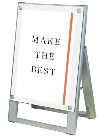 常磐精工 ポスタースタンド ポスター用スタンド看板 A3縦片面ホワイト PSSK-A3TKW|【店舗用品】