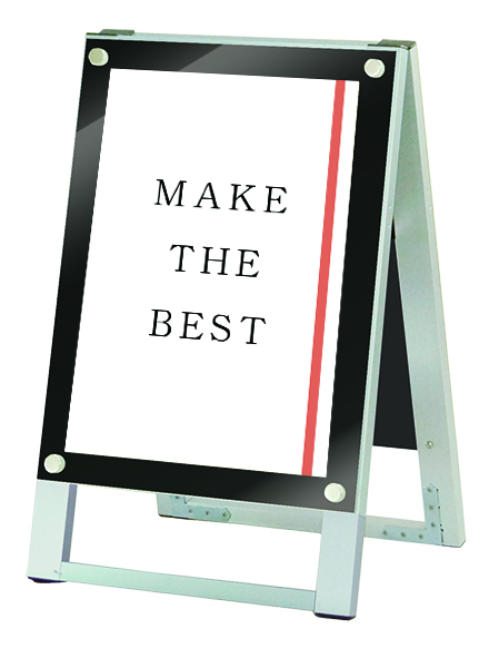 常磐精工 ポスタースタンド ポスター用スタンド看板 A3縦両面ブラック PSSK-A3TRB|【店舗用品】