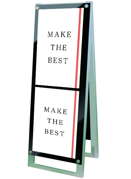 常磐精工 ポスタースタンド ポスター用スタンド看板 A3縦縦両面ブラック PSSK-A3TTRB|【店舗用品】