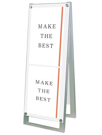 常磐精工 ポスタースタンド ポスター用スタンド看板 A3縦縦両面ホワイト PSSK-A3TTRW|【店舗用品】