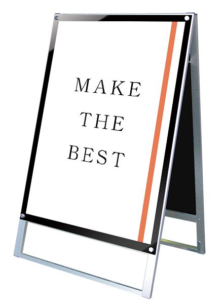 常磐精工 ポスタースタンド ポスター用スタンド看板 B1両面ブラック PSSK-B1RB|【店舗用品】