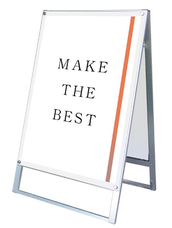 常磐精工 ポスタースタンド ポスター用スタンド看板 B1両面ホワイト PSSK-B1RW|【店舗用品】