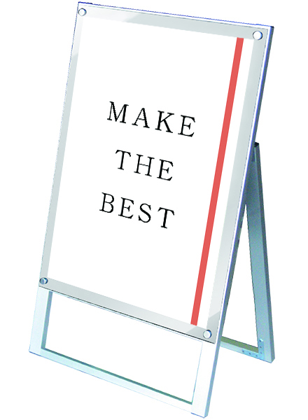 常磐精工 ポスタースタンド ポスター用スタンド看板 B2片面ホワイト PSSK-B2KW|【店舗用品】