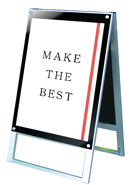 常磐精工 ポスタースタンド ポスター用スタンド看板 B2両面ブラック PSSK-B2RB|【店舗用品】