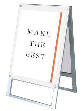 常磐精工 ポスタースタンド ポスター用スタンド看板 B2両面ホワイト PSSK-B2RW|【店舗用品】