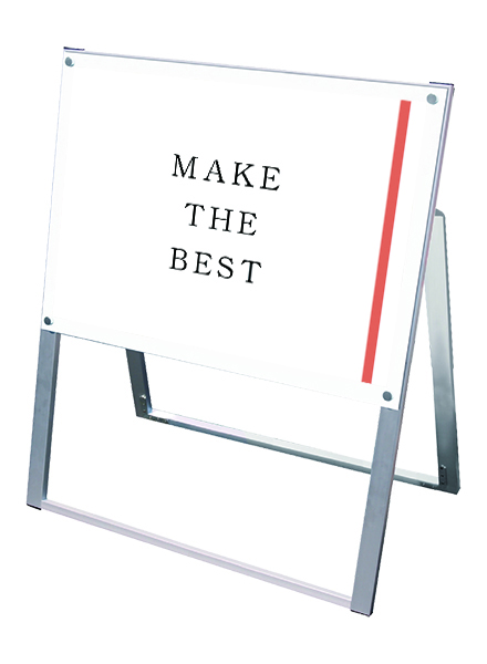 常磐精工 ポスタースタンド ポスター用スタンド看板 B2横片面ホワイト PSSK-B2YKW|【店舗用品】