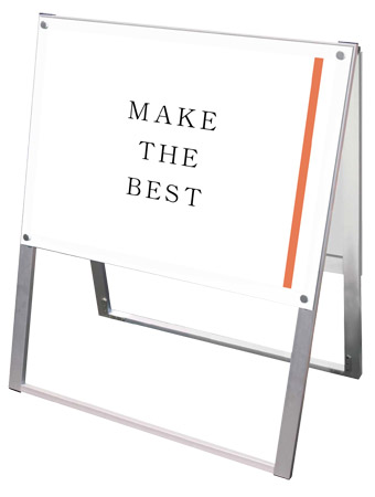 常磐精工 ポスタースタンド ポスター用スタンド看板 B2横両面ホワイト PSSK-B2YRW|【店舗用品】
