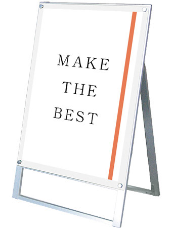 常磐精工 ポスタースタンド ポスター用スタンド看板マグネジ A1片面ホワイト PSSKMN-A1KW|【店舗用品】