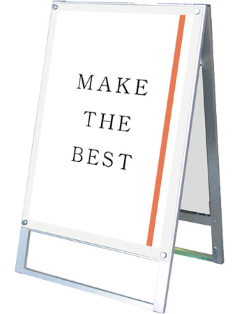 常磐精工 ポスタースタンド ポスター用スタンド看板マグネジ A1両面ホワイト PSSKMN-A1RW|【店舗用品】