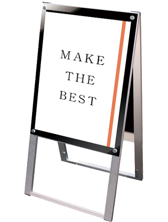 常磐精工 ポスタースタンド ポスター用スタンド看板マグネジ A2両面ブラック PSSKMN-A2RB|【店舗用品】