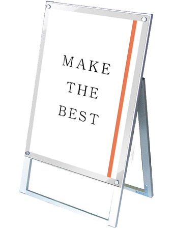 常磐精工 ポスタースタンド ポスター用スタンド看板マグネジ B2片面ホワイト PSSKMN-B2KW|【店舗用品】