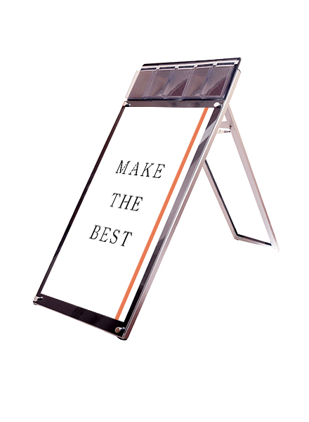 常磐精工 ポスタースタンド ポスター用スタンド看板マグネジ パンフレットケース付 A1ロウ片面ブラック(屋内用) PSSKMNP-A1LKB|【店舗用品】