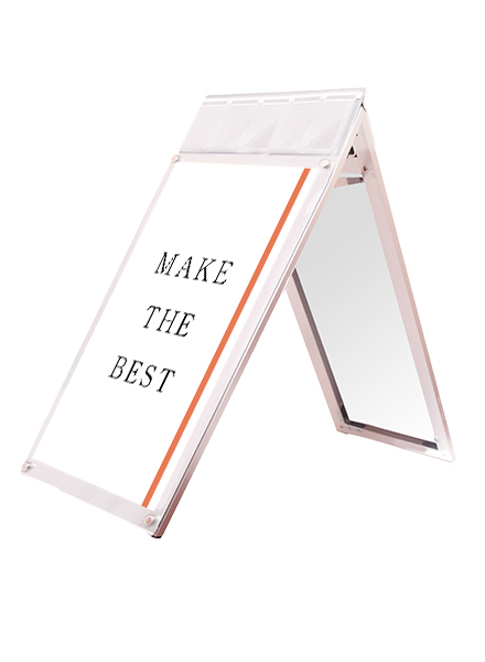 常磐精工 ポスタースタンド ポスター用スタンド看板マグネジ パンフレットケース付 A1ロウ両面ホワイト(屋内用) PSSKMNP-A1LRW|【店舗用品】