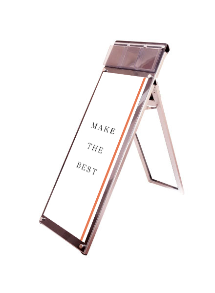 常磐精工 ポスタースタンド ポスター用スタンド看板マグネジ パンフレットケース付 A3縦縦ロウ片面ブラック(屋内用) PSSKMNP-A3TTLKB|【店舗用品】