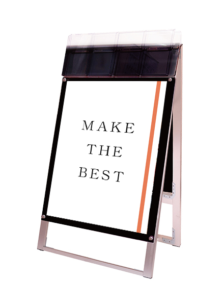 常磐精工 ポスタースタンド ポスター用スタンド看板マグネジ パンフレットケース付 B2両面ブラック(屋外用) PSSKMNP-B2RB-G|【店舗用品】