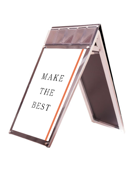 常磐精工 ポスタースタンド ポスター用スタンド看板パンフレットケース付 A1ロウ両面ブラック(屋内用) PSSKP-A1LRB|【店舗用品】