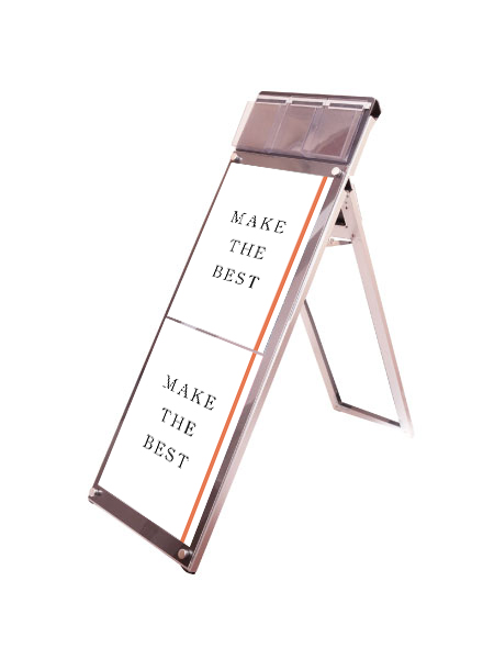 常磐精工 ポスタースタンド ポスター用スタンド看板パンフレットケース付 A3縦縦ロウ片面ブラック(屋内用) PSSKP-A3TTLKB|【店舗用品】