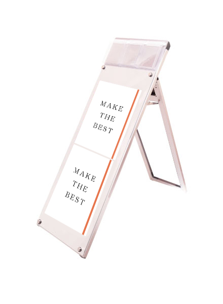 常磐精工 ポスタースタンド ポスター用スタンド看板パンフレットケース付 A3縦縦ロウ片面ホワイト(屋内用) PSSKP-A3TTLKW|【店舗用品】