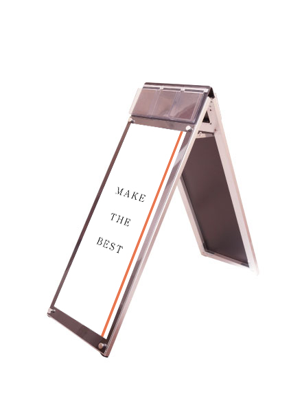 常磐精工 ポスタースタンド ポスター用スタンド看板パンフレットケース付 A3縦縦ロウ両面ブラック(屋内用) PSSKP-A3TTLRB|【店舗用品】