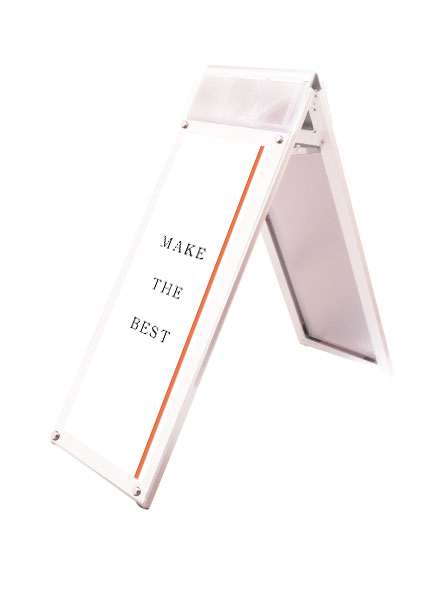 常磐精工 ポスタースタンド ポスター用スタンド看板パンフレットケース付 A3縦縦ロウ両面ホワイト(屋内用) PSSKP-A3TTLRW|【店舗用品】