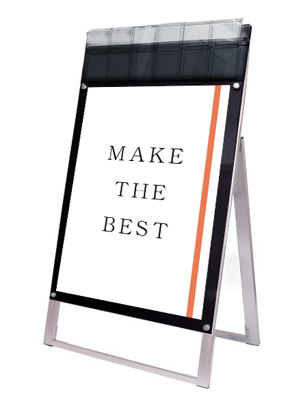 常磐精工 ポスタースタンド ポスター用スタンド看板パンフレットケース付 B1片面ブラック(屋外用) PSSKP-B1KB-G|【店舗用品】