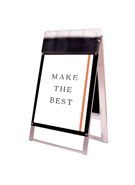 常磐精工 ポスタースタンド ポスター用スタンド看板パンフレットケース付 B2両面ブラック(屋外用) PSSKP-B2RB-G|【店舗用品】