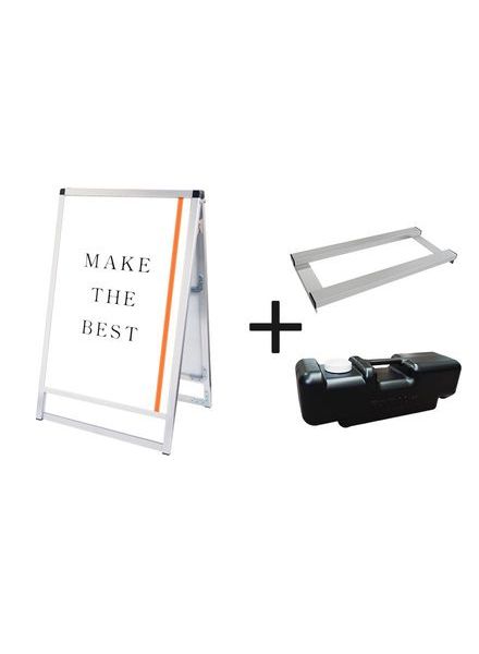 常磐精工 ポスタースタンド バリウススタンド看板LED A1ロウ両面 ウエイトアーム・水タンクセット VASKLED-A1LR-3SET|【店舗用品】