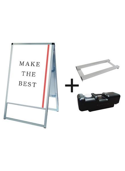 常磐精工 ポスタースタンド バリウススタンド看板LED B1両面 ウエイトアーム・水タンクセット VASKLED-B1R-3SET|【店舗用品】