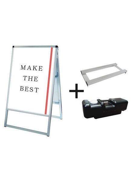 常磐精工 ポスタースタンド バリウススタンド看板LED B2両面 ウエイトアーム・水タンクセット VASKLED-B2R-3SET|【店舗用品】