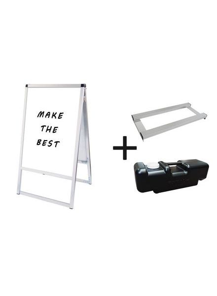 常磐精工 マーカースタンド バリウススタンド看板 ホワイトボード A1両面 ウエイトアーム・水タンクセット VASKWB-A1R-3SET|【店舗用品】