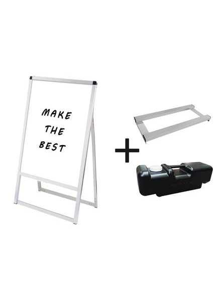 常磐精工 マーカースタンド バリウススタンド看板 ホワイトボード A2片面 ウエイトアーム・水タンクセット VASKWB-A2K-3SET|【店舗用品】