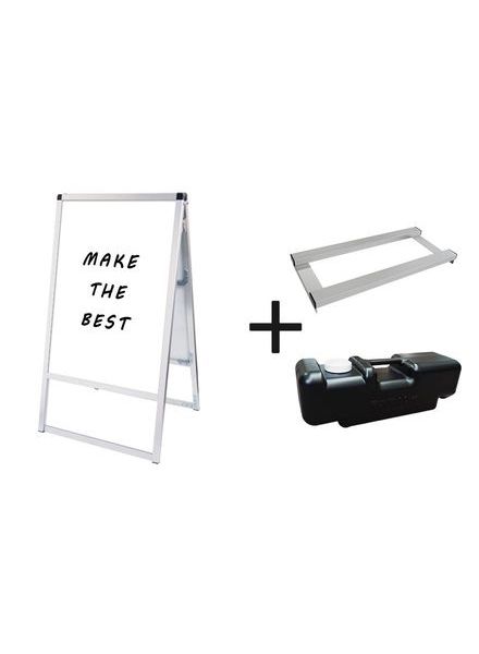 常磐精工 マーカースタンド バリウススタンド看板 ホワイトボード A2両面 ウエイトアーム・水タンクセット VASKWB-A2R-3SET|【店舗用品】
